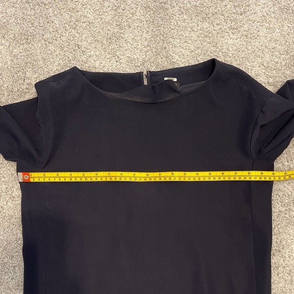 Ann Taylor Navy 3/4 Sleeve A Line Dress Side Pockets Medium Pre-owned - Picture 6 of 6